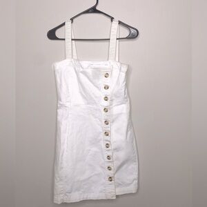 White button down strap dress!!
